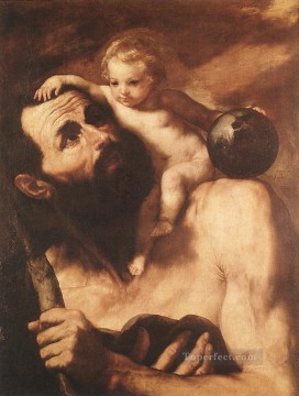 St Christopher Tenebrism Jusepe de Ribera Oil Paintings